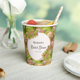 Vasos De Papel patrón de flores hermosas