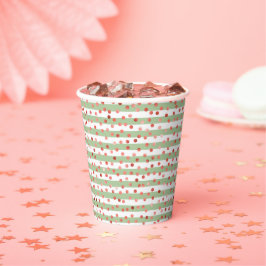 Vasos De Papel Patrón de Fresa