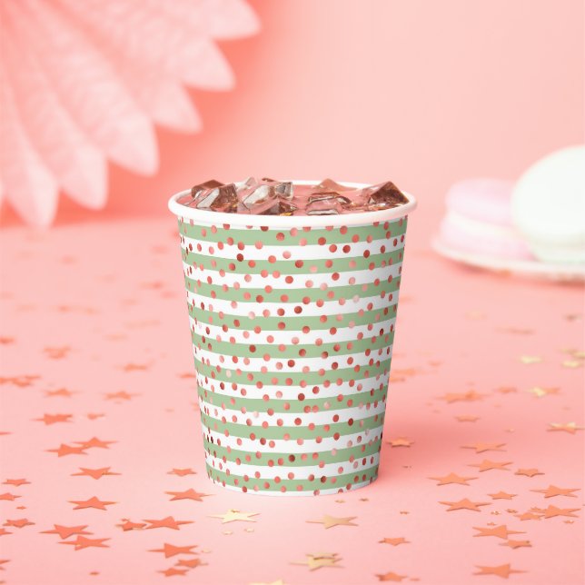 Vasos De Papel Patrón de Fresa (in situ)