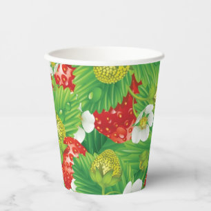 Vasos De Papel Patrón de fresa