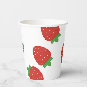 Vasos De Papel Patrón de fresa