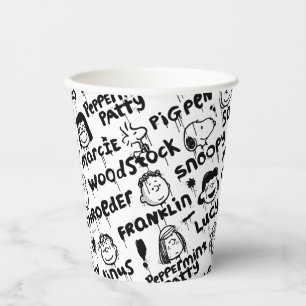 Vasos De Papel Patrón de graffiti de caracteres de cacahuete