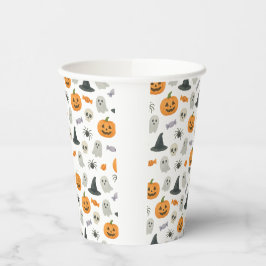 Vasos De Papel Patrón de Halloween