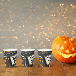 Vasos De Papel Patrón de Halloween