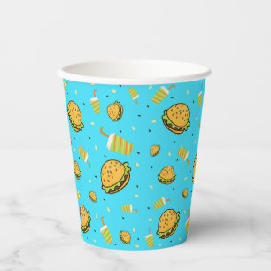 Vasos De Papel Patrón de hamburguesas