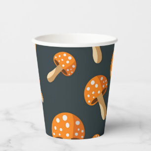 Vasos De Papel Patrón de hongos