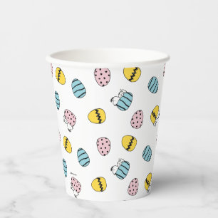 Vasos De Papel Patrón de Huevo de Pascua Snoopy