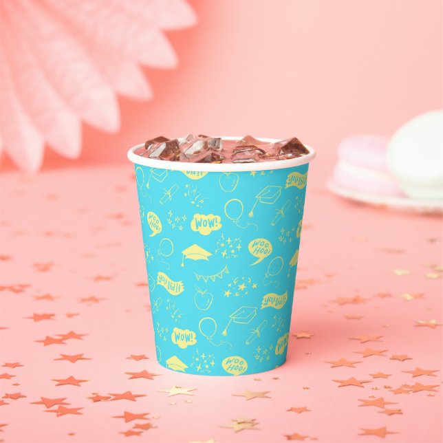 Vasos De Papel Patrón de icono de dibujo Fiesta Grado (in situ)