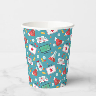 Vasos De Papel Patrón de iconos médicos
