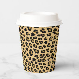 Vasos De Papel Patrón de impresión de leopardo
