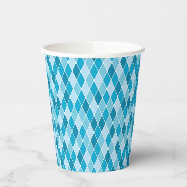 Vasos De Papel Patrón de invierno Harlequin (Izquierda)