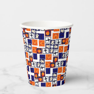 Vasos De Papel patrón de juego temático de Halloween