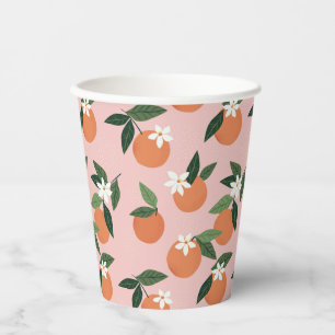 Vasos De Papel Patrón de jugo de Naranja