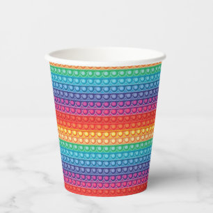Vasos De Papel Patrón de juguete del arcoiris pop del fidget