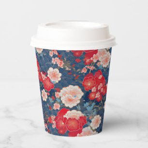 Vasos De Papel Patrón de kimono japonés