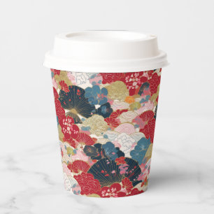 Vasos De Papel Patrón de kimono japonés