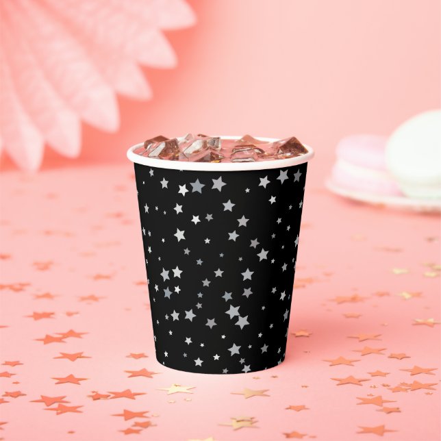 Vasos De Papel Patrón de las Estrellas de Plata Cuta | Cualquier  (in situ)