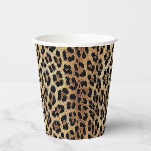 Vasos De Papel Patrón de leopardo, tigre, piel de leopardo, de mo