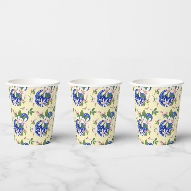 Vasos De Papel Patrón de limón de mosaico italiano (Multi)