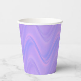 Vasos De Papel Patrón de líneas onduladas rosa púrpura