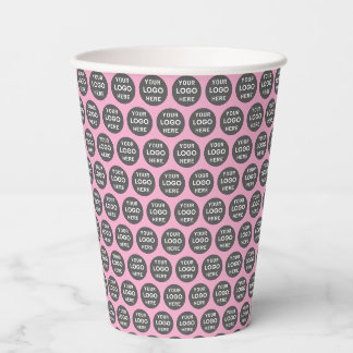 Vasos De Papel Patrón de logotipo personalizado Marca comercial p