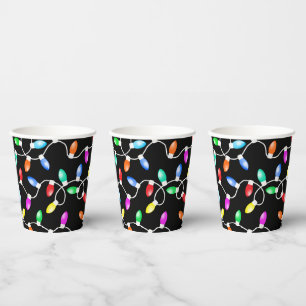 Vasos De Papel Patrón de luces navidades