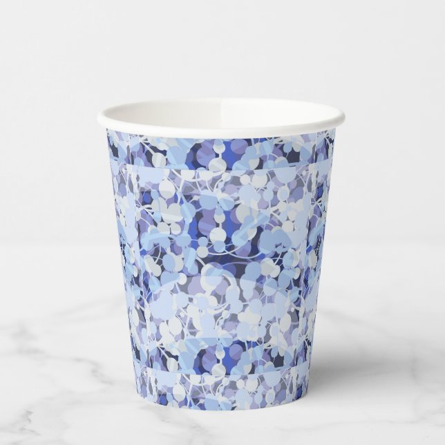 Vasos De Papel Patrón de microbio púrpura (Izquierda)