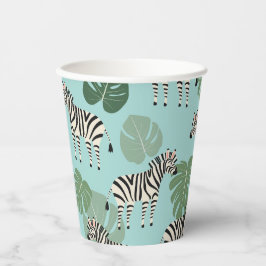 Vasos De Papel Patrón de monstruos cebra
