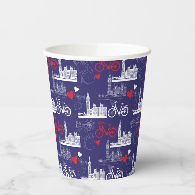 Vasos De Papel Patrón de monumentos de Londres (Izquierda)