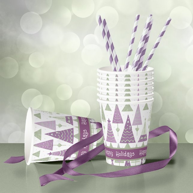 Vasos De Papel Patrón de moro de Navidades verdes púrpura#25 ID10 (Subido por el creador)