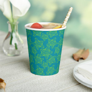 Vasos De Papel Patrón de multitudes Starfish
