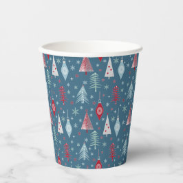 Vasos De Papel Patrón de Navidades de invierno.