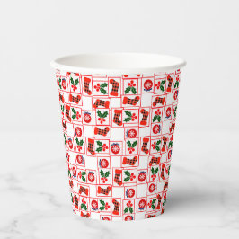 Vasos De Papel Patrón de Navidades festivos
