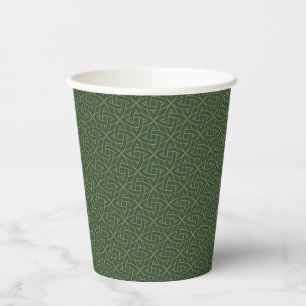 Vasos De Papel Patrón de nudo celta tejido