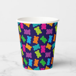 Vasos De Papel Patrón de osos de goma