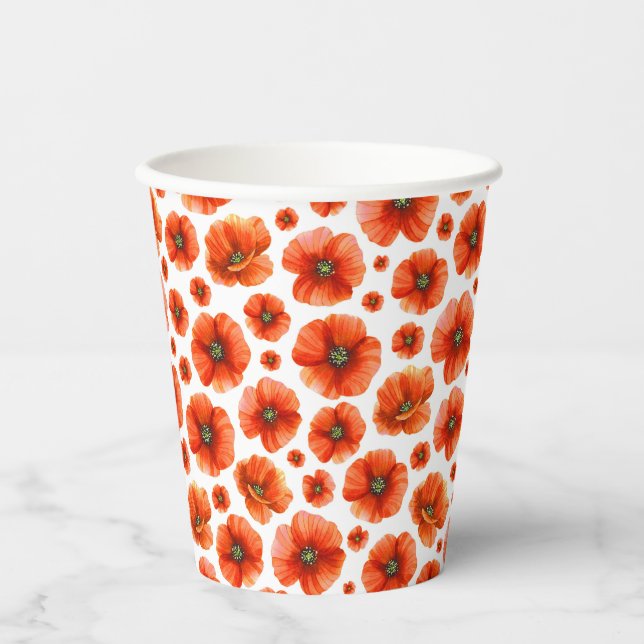 Vasos De Papel Patrón de paneles acuáticos (Anverso)