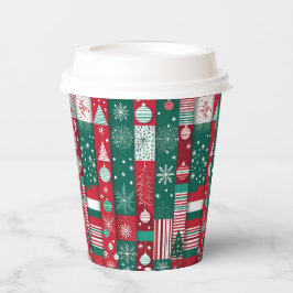 Vasos De Papel Patrón de papel de ajuste de Navidades clásicos