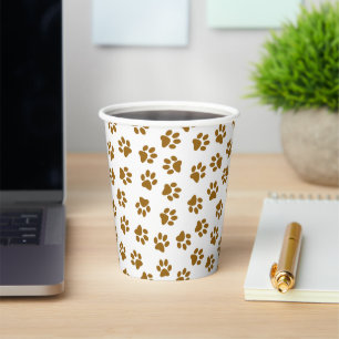 Vasos De Papel Patrón De Patas, Patas De Perro, Rutas De Oro Nara