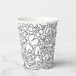 Vasos De Papel Patrón de pecho adulto gracioso