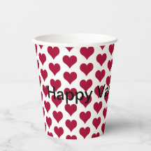 Patrón de pequeños corazones rojos Feliz día de Sa