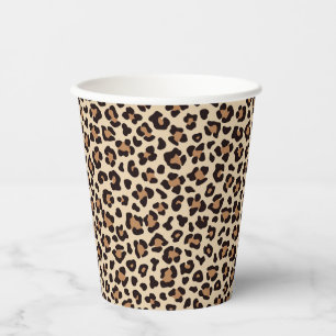 Vasos De Papel Patrón de Piel de Leopardo