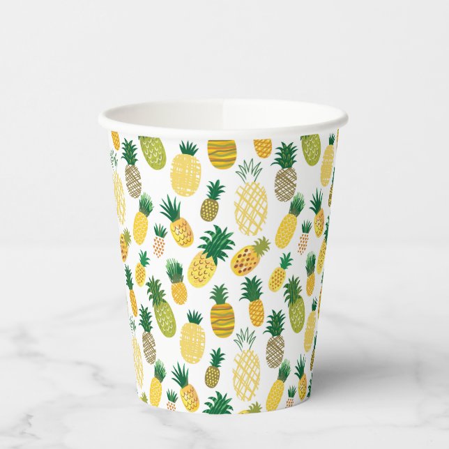 Vasos De Papel Patrón de piña de moda (Izquierda)