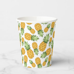 Vasos De Papel Patrón de piña personalizado