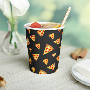 Vasos De Papel Patrón de pizzas Guay y divertidas