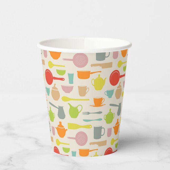 Vasos De Papel Patrón de platos (Izquierda)
