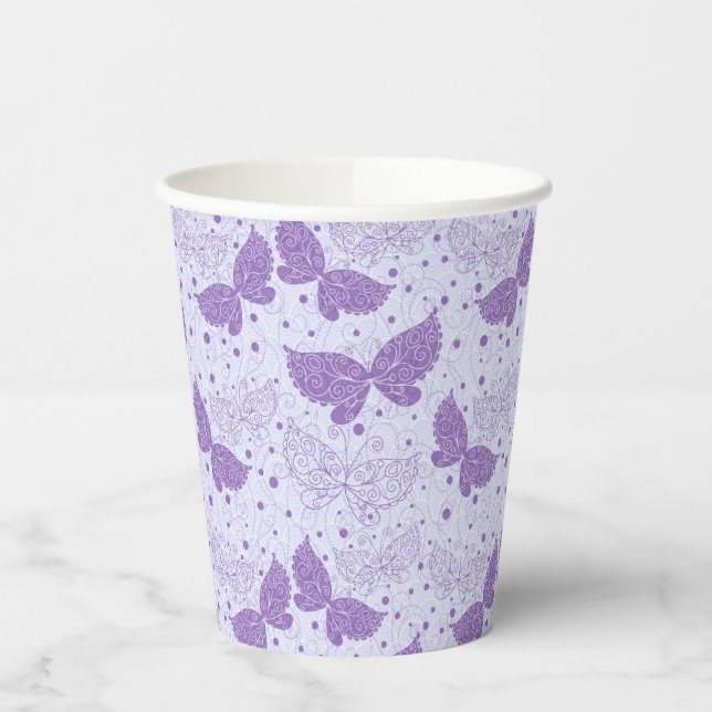 Vasos De Papel Patrón de primavera (Izquierda)