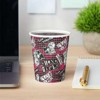 Vasos De Papel Patrón de Punk de Chicas hexadecimales