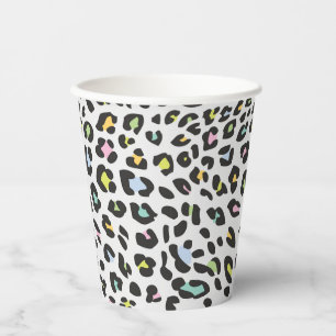 Vasos De Papel Patrón de punto de leopardo de Pastel
