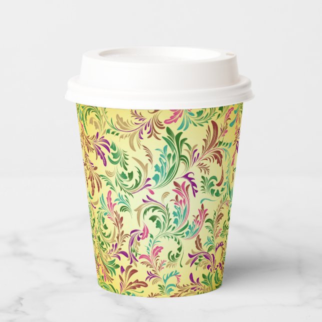 Vasos De Papel Patrón de ramas Diseño-78466 (Anverso)