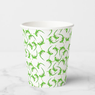 Vasos De Papel Patrón de reptil Gecko Lizard